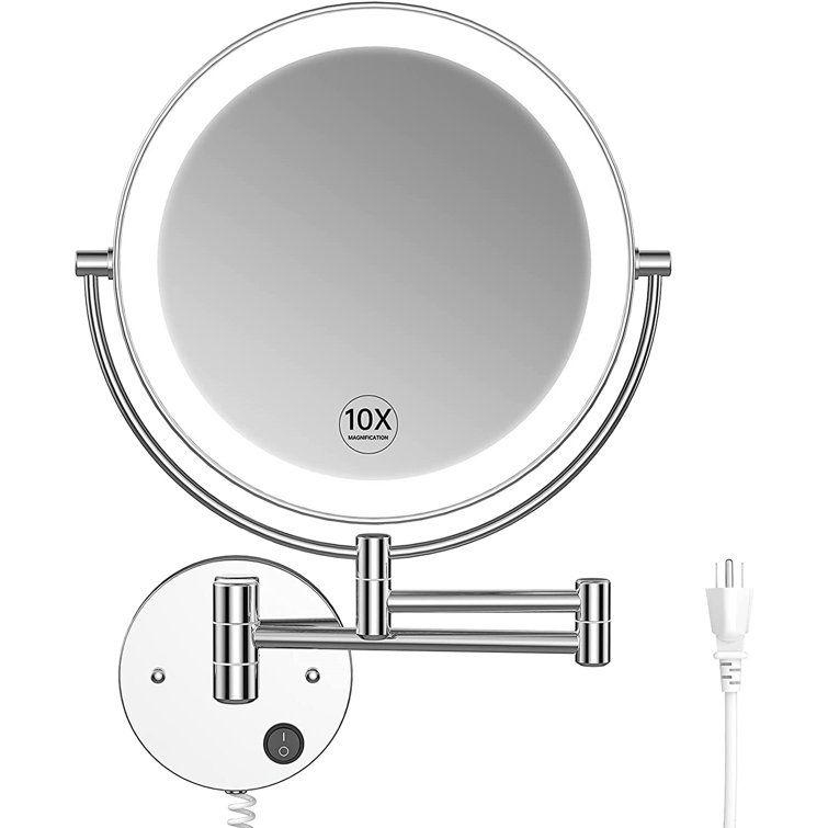 Bathroom Mirror Magnifying 10x Lighted Wall Mount Everything Bathroom